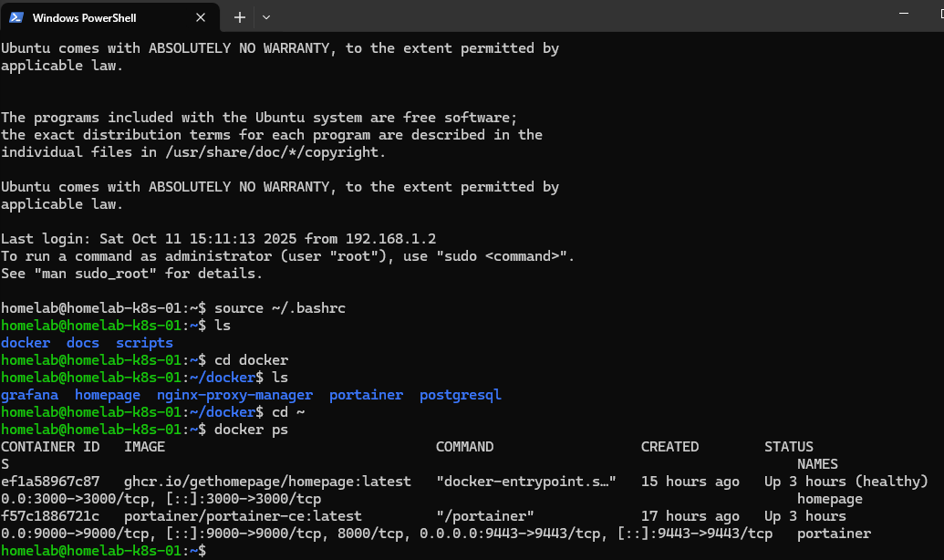 Containers Running