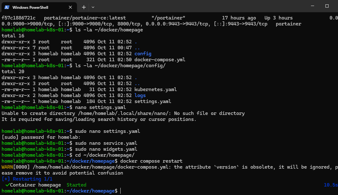 Restarting Container